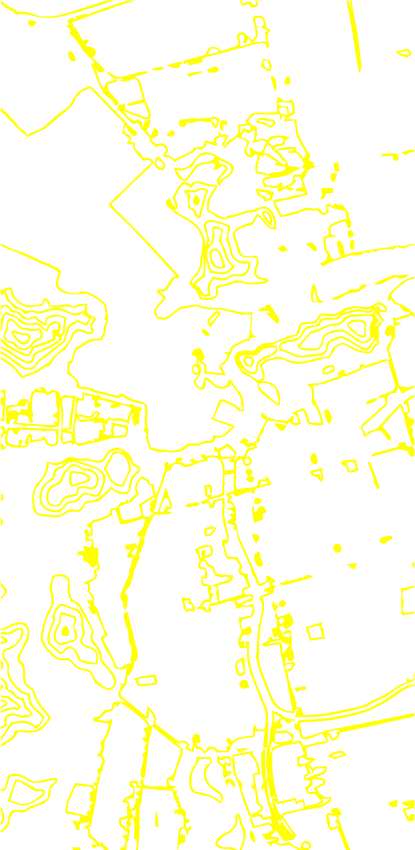 等高線（水色）